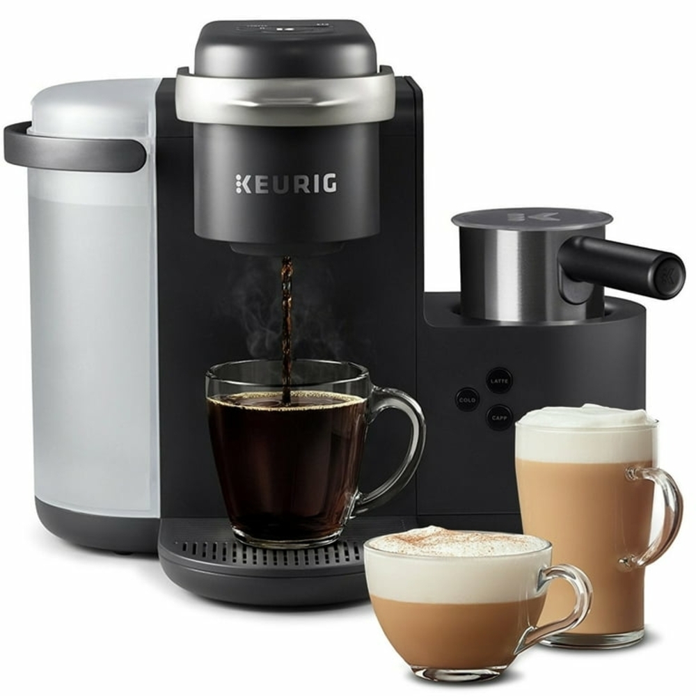 Keurig Black Coffee Maker with Milk Frother